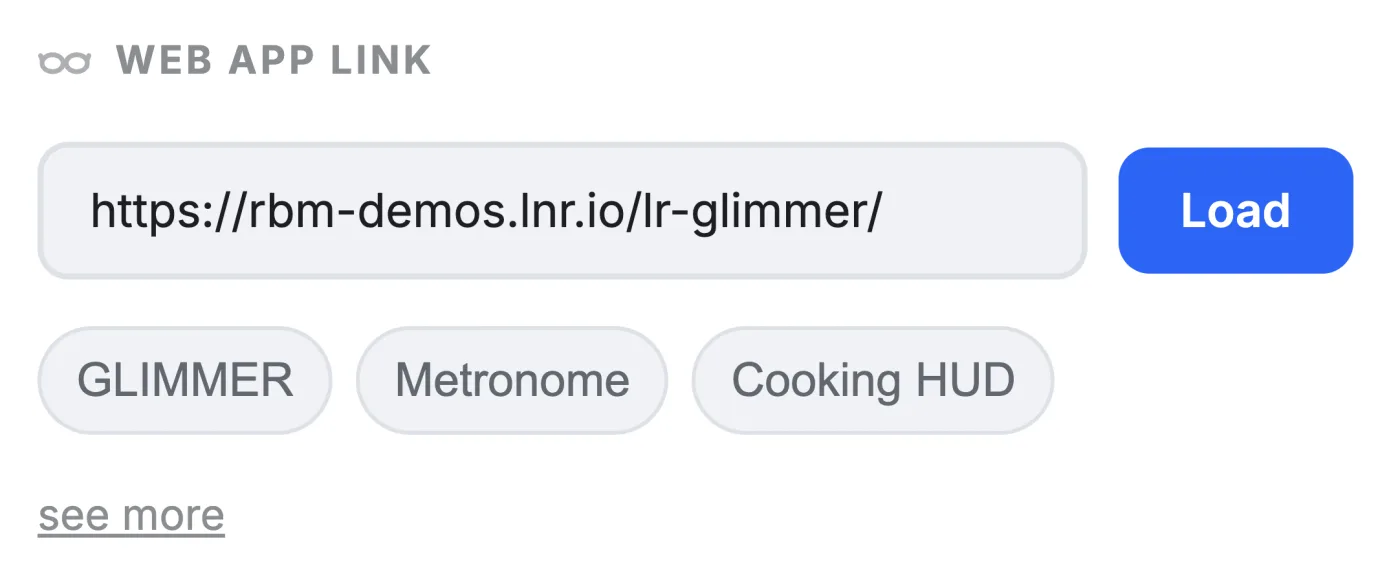 The URL field and Load button in the Simulator sidebar